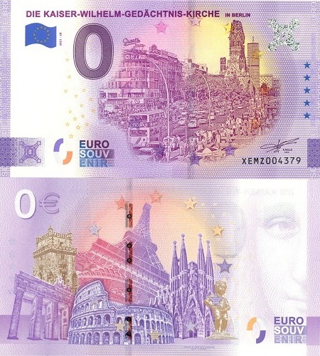 0 euro suvenír 2021/28 Nemecko UNC Die Kaiser-Wilhelm-Gedächtniskirche (ND)