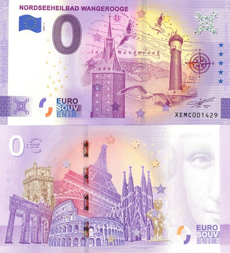 0 euro suvenír 2021/1 Nemecko UNC Nordseeheilbad Wangerooge (ND)