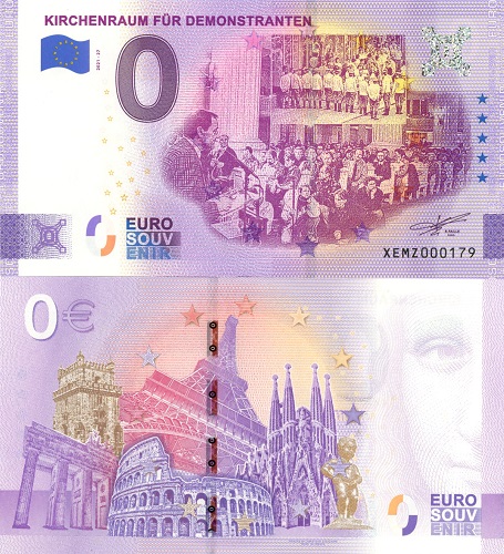 0 euro suvenír 2021/27 Nemecko UNC Kirchenraum fur Demonstranten (ND)
