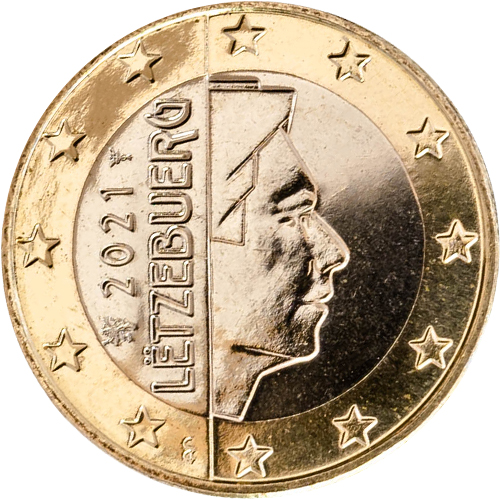 1 euro 2021 Luxembursko ob.UNC