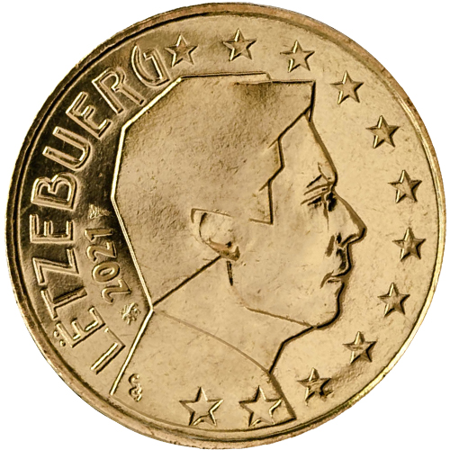 50 cent 2021 Luxembursko ob.UNC