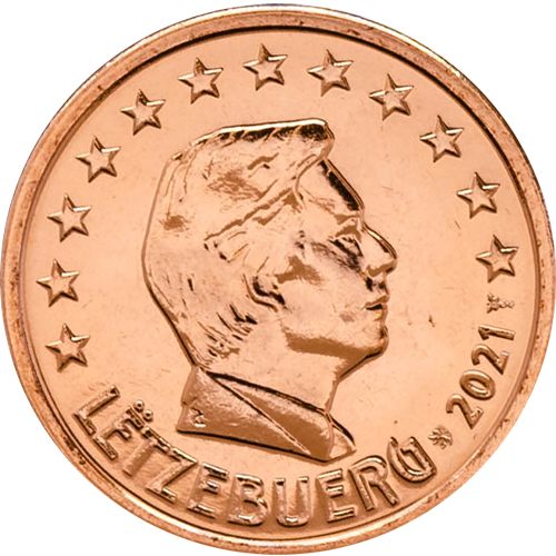 2 cent 2021 Luxembursko ob.UNC
