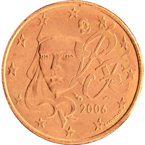 5 cent 2006 Francúzsko ob.UNC