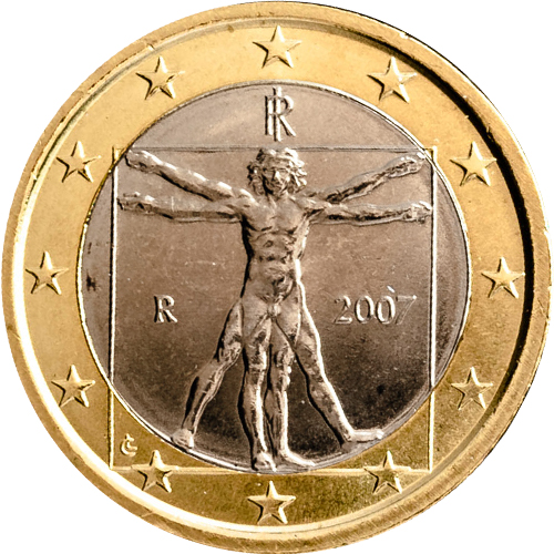 1 euro 2007 Taliansko ob.UNC