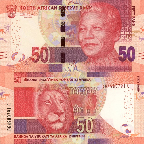 50 Rand 2012 Južná Afrika UNC séria DG*C