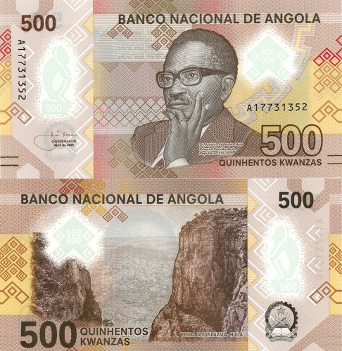 500 Kwanzas 2020 Angola UNC séria A
