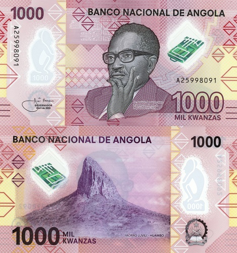1000 Kwanzas 2020 Angola UNC séria A