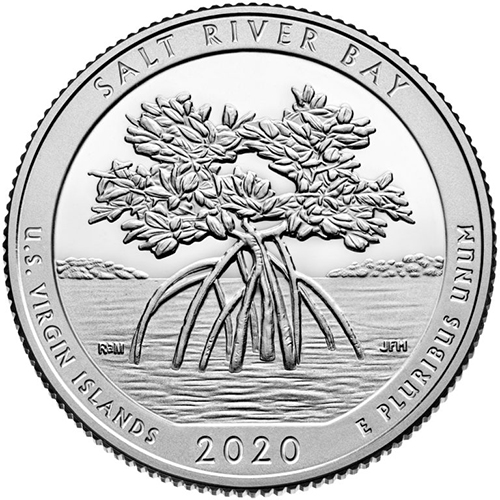 Quarter Dollar 2020 D USA UNC Salt River Bay