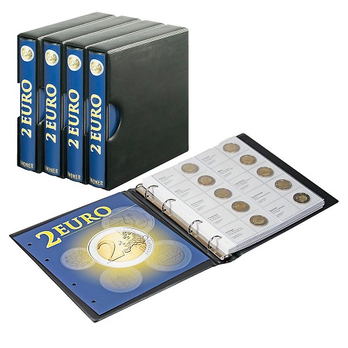 Albumy KARAT, ilustrované s kazetou, na 2 euro mince, 1-4 diel (S1118-SET)