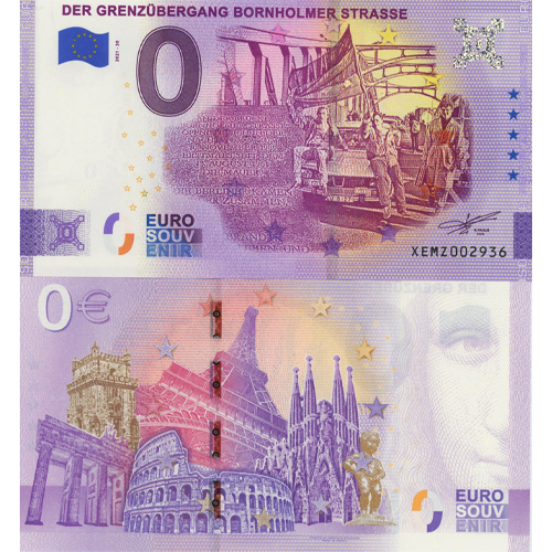 0 euro suvenír 2021/30 Nemecko UNC Bornholmer Strase (ND)