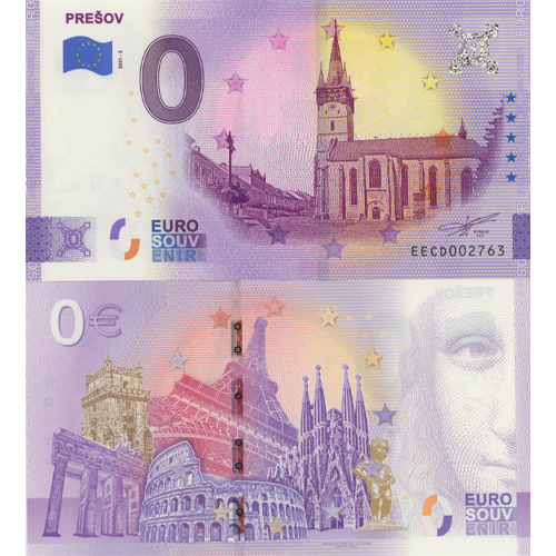0 euro suvenír 2021/1 Slovensko UNC Prešov (ND)