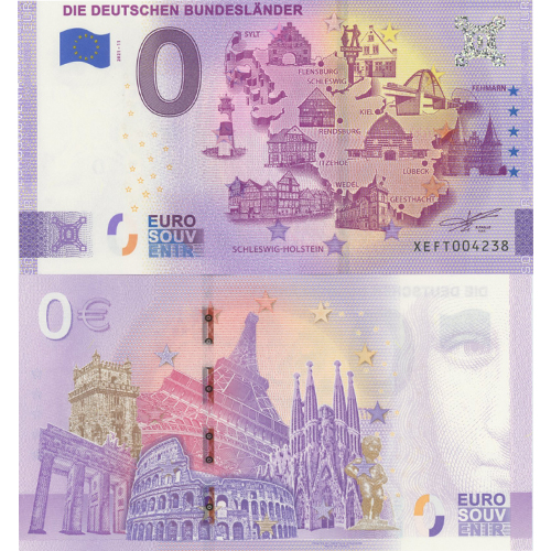 0 euro suvenír 2021/11 Nemecko UNC Schleswig-Holstein (ND)