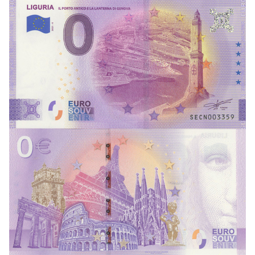 0 euro suvenír 2021/4 Taliansko UNC Liguria (ND)