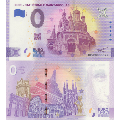 0 euro suvenír 2021/3 Francúzsko UNC Nice - Cathedrale Saint-Nicolas (ND)