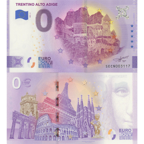 0 euro suvenír 2021/2 Taliansko UNC Trentino Alto Adige  (ND)