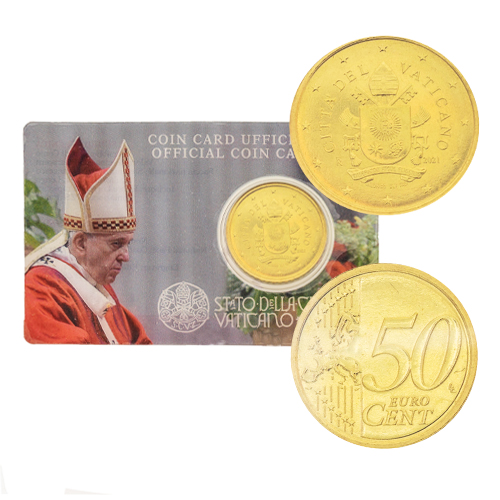 50 cent 2021 Vatikán BU karta č.12