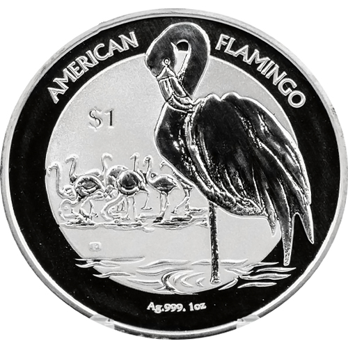Dollar 2021 Britské Panenské ostrovy BU 1 Oz Ag American Flamingo