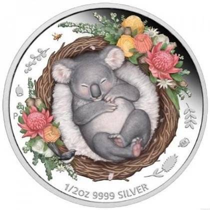 50 Cents 2021 Austrália PROOF 1/2 Oz Ag Dreaming Koala