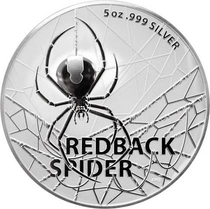 5 Dollars 2021 Austrália BU 5 Oz Ag Redback Spider