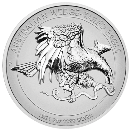 2 Dollars 2021 Austrália PROOF Ultra High Relief 2Oz Ag Wedge-Tailed Eagle