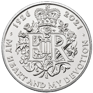 5 Pounds 2021 Anglicko BU karta 95. narodeniny jej Veličenstva kráľovnej