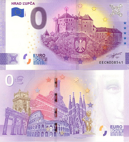 0 euro suvenír 2020/1 Slovensko UNC Hrad Ľupča (Anniversary 2020)
