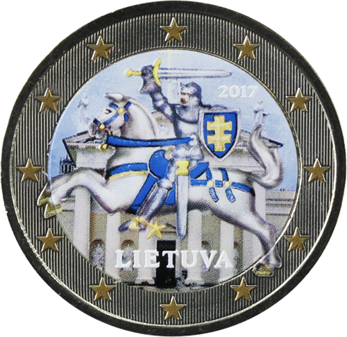 2 euro 2017 Litva ob.UNC farbená