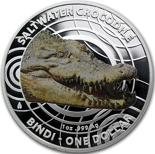Dollar 2013 Austrália PROOF Saltwater Crocodile