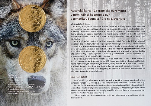Autorská karta 2021, 5 euro Vlk Dravý