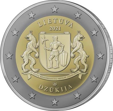 2 euro 2021 Litva cc.UNC Dzukija