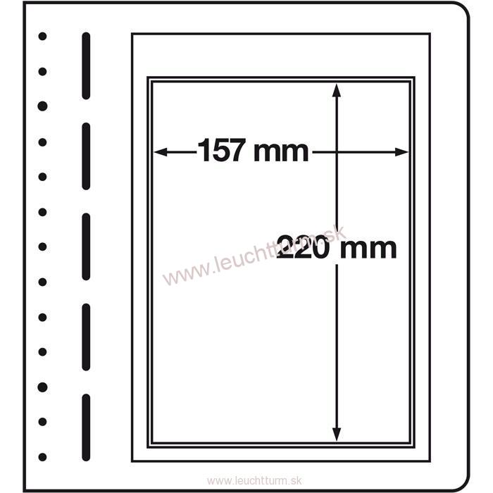 Albumové listy LEUCHTTURM LB-čisté, 10ks/bal, 1 riadkové pre Nemecké FDC (LBETB)
