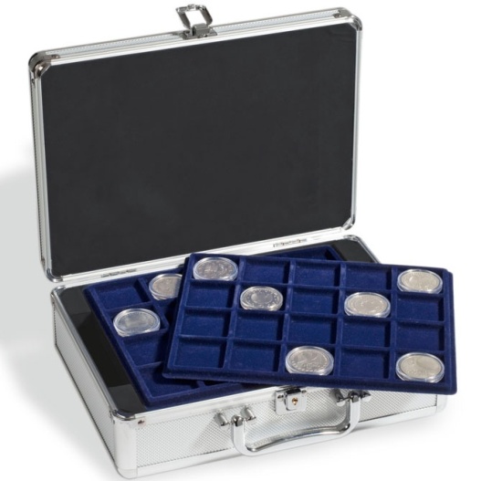 Kufrík CARGO S 6, na 120 mincí, 6 plát, strieborný (KOS10EU) IN