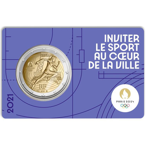 2 euro 2021 Francúzsko cc.BU karta 4/5 olympijské hry 2024