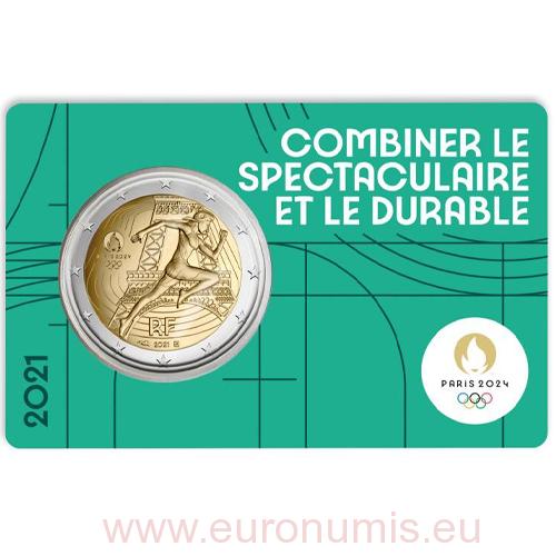 2 euro 2021 Francúzsko cc.BU karta 5/5 olympijské hry 2024