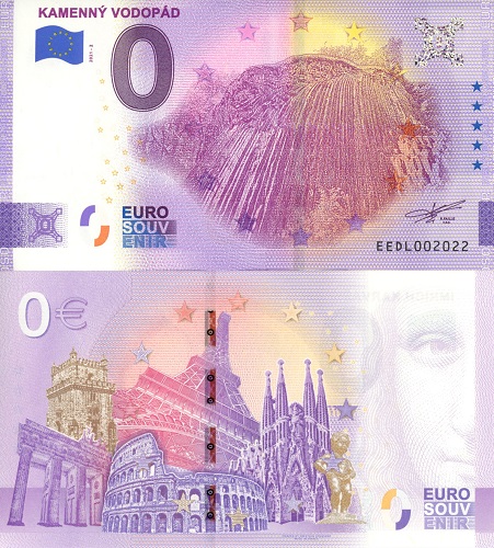 0 euro suvenír 2021/2 Slovensko UNC Kamenný Vodopád (ND)