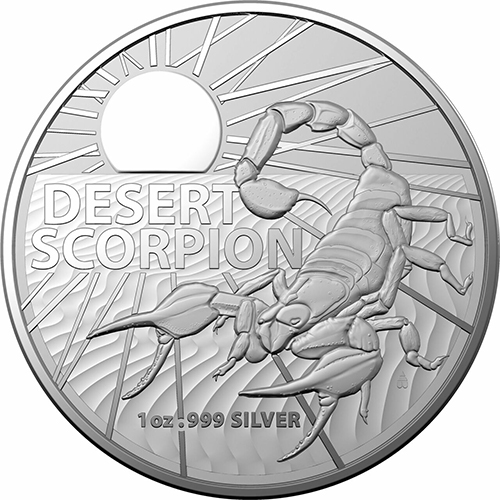 Dollar 2022 Austrália RAM BU 1 Oz Ag Desert Scorpion