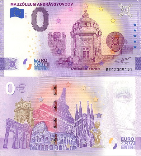 0 euro suvenír 2020/2 Slovensko UNC Mauzóleum Andrássyovcov (Anniversary 2020)