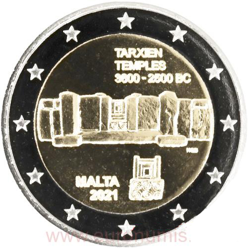 2 euro 2021 Malta cc.UNC chrámy Tarxien 