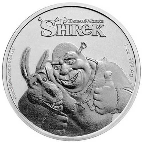 2 Dollars 2021 Niue BU 1 Oz Ag Shrek