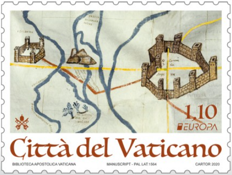 Známka 2020 Vatikán čistá, Staroveké poštové cesty (1,10 €)