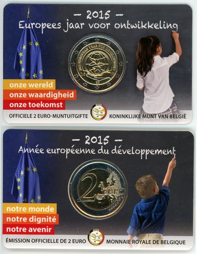 2 euro 2015 Belgicko cc.BU (NL) karta, Európsky rok rozvoja