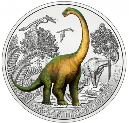 3 euro 2021 Rakúsko UNC Argentinosaurus