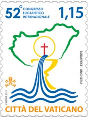 Známka 2021 Vatikán čistá, Medzinárodný eucharistický kongres (1,15€)