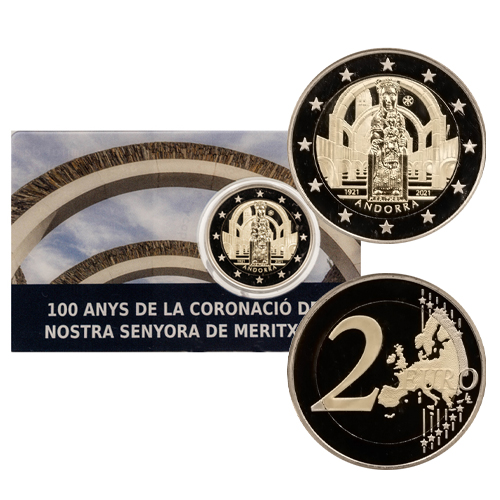 2 euro 2021 Andorra PROOF karta Panna Mária z Meritxell