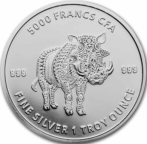 5000 Francs 2021 Čad BU Mandala Warthog 