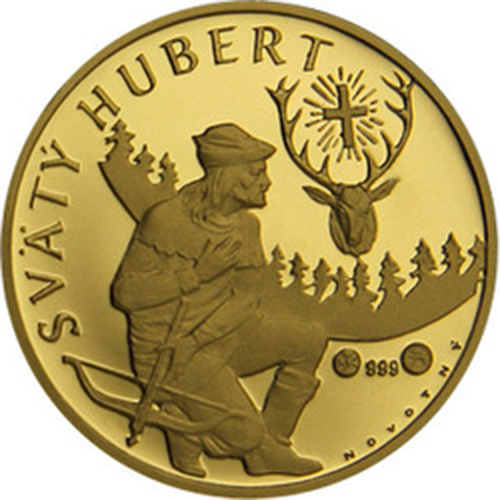 Zlatá medaila, Sv. Hubert, patrón poľovníkov (672091)