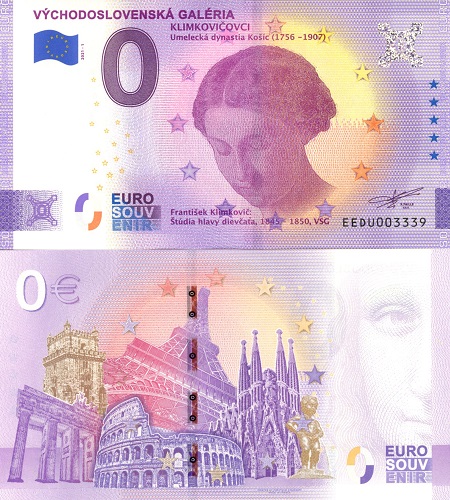 0 euro suvenír 2021/1 Slovensko UNC Východoslovenská Galéria (ND)