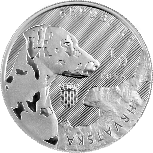 10 kuna 2021 Chorvátsko BU 1 Oz Ag Dalmatian Dog