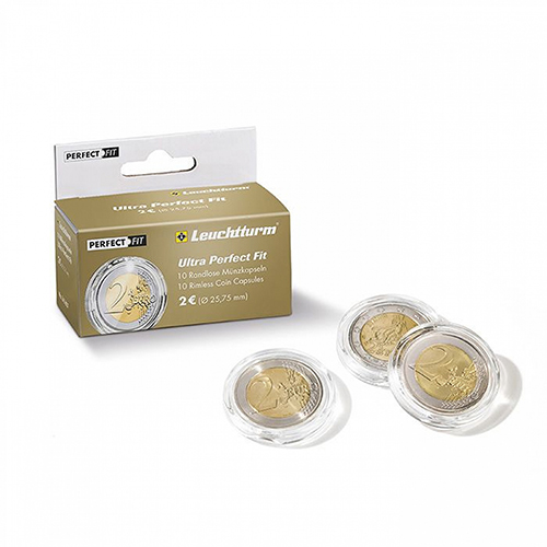 Kapsle ULTRA PERFECT FIT na mince 1 euro (23,25 mm), 10ks/bal (CAPSP1EU) IN
