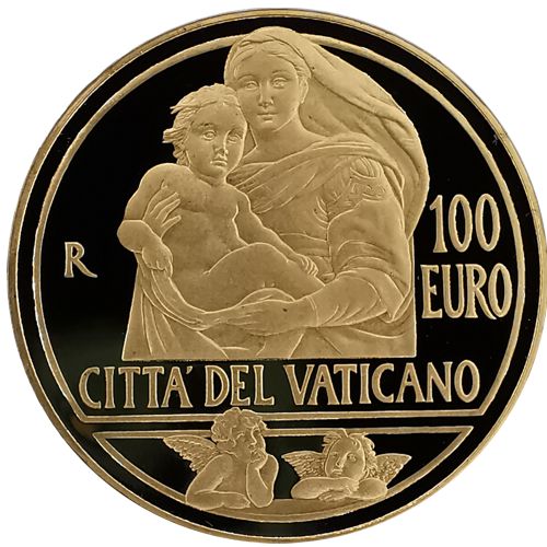 100 euro 2013 Vatikán PROOF Madonna Sistina